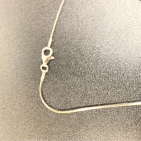 CZ heart pendant on 20 inch 925 silver chain with - Picture 3 of 3